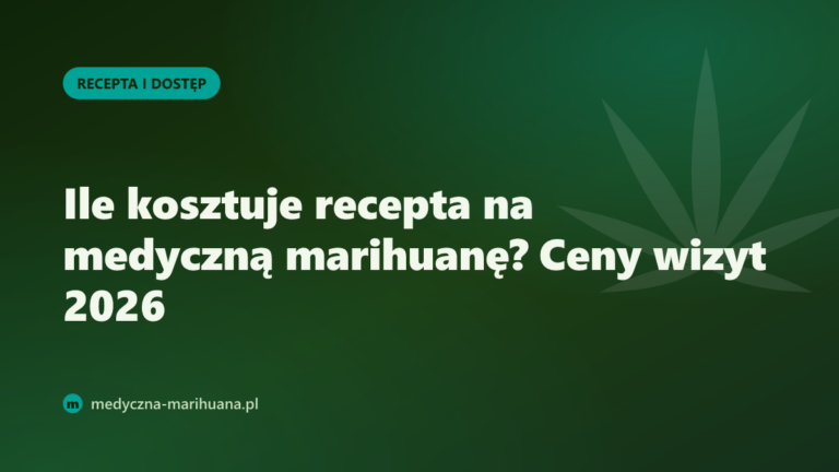 Ile kosztuje recepta na medyczną marihuanę? Ceny wizyt 2026