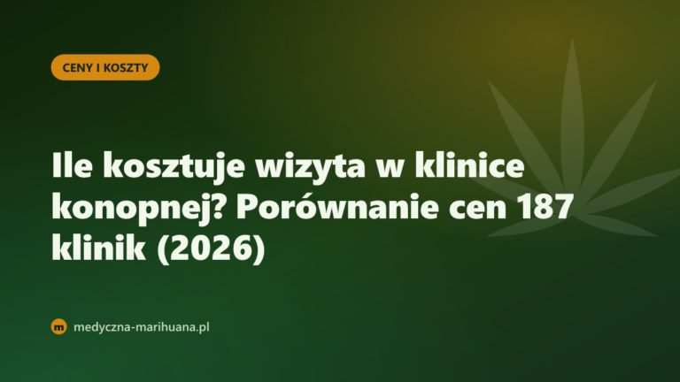 Ile kosztuje wizyta w klinice konopnej? Porównanie cen 187 klinik (2026)