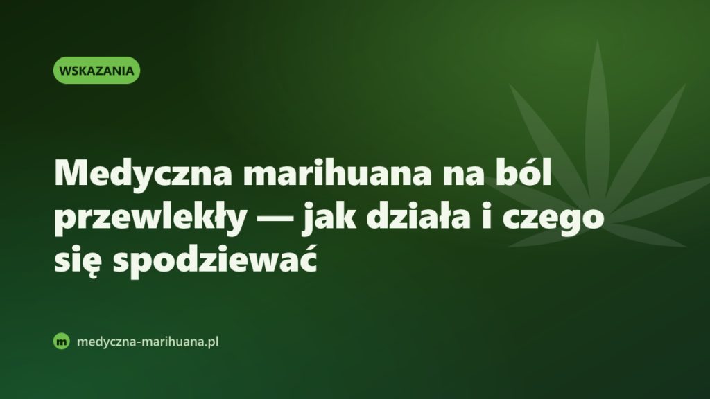 Medyczna marihuana na ból przewlekły — jak działa i czego się spodziewać