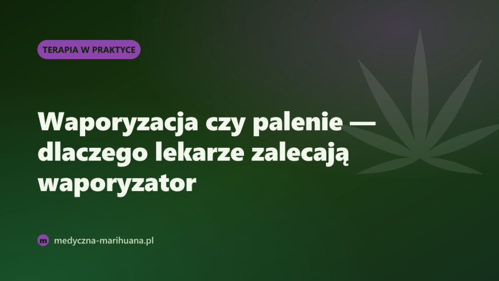 Waporyzacja czy palenie — dlaczego lekarze zalecają waporyzator